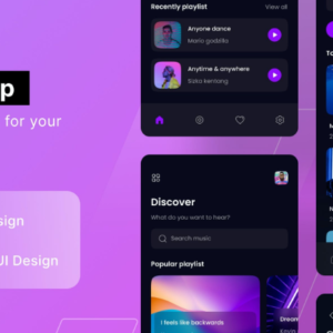 Audio Player App UI Kit - Figma Sketch XD Source File #8554
