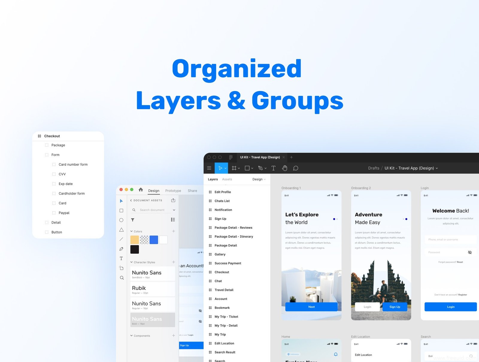 Flight Booking App UI Kit - XD Source File #8897
