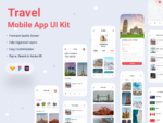Travel Planner Mobile App UI Kit - Figma Sketch XD Source File #8892
