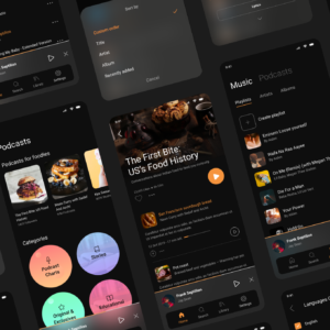 Sound Library App UI Kit - XD Source File #8975