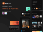 Sound Library App UI Kit - XD Source File #8975