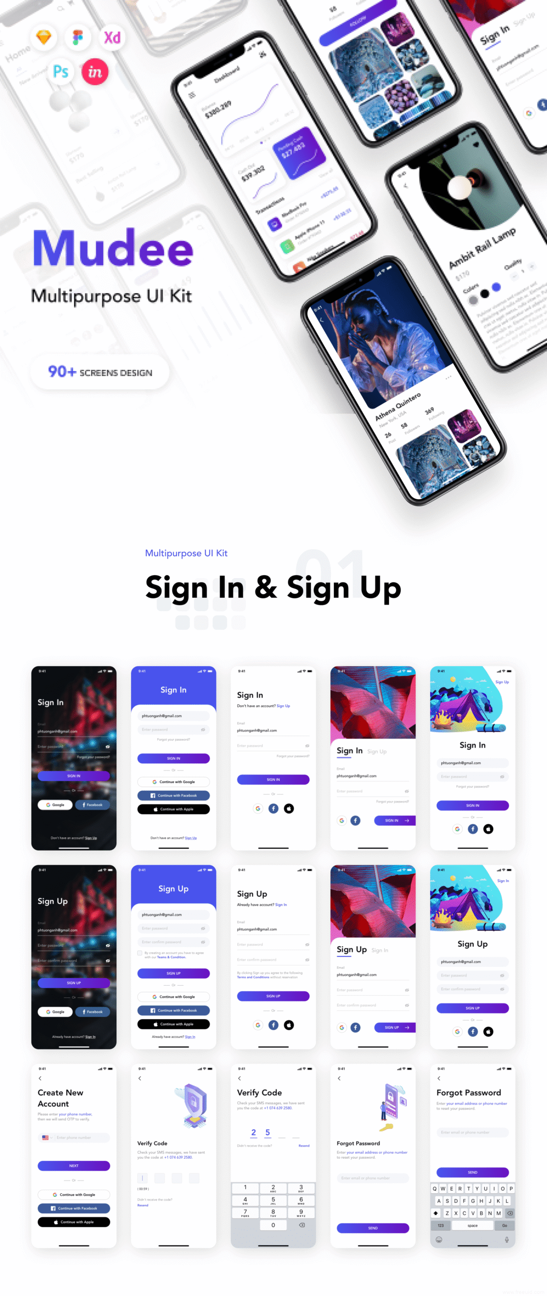 Ticket Reservation App UI Kit - Figma Source File #8869