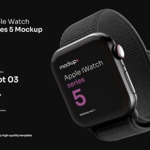 Minimal Watch Screen Mockup Kit - PSD Source File #9253