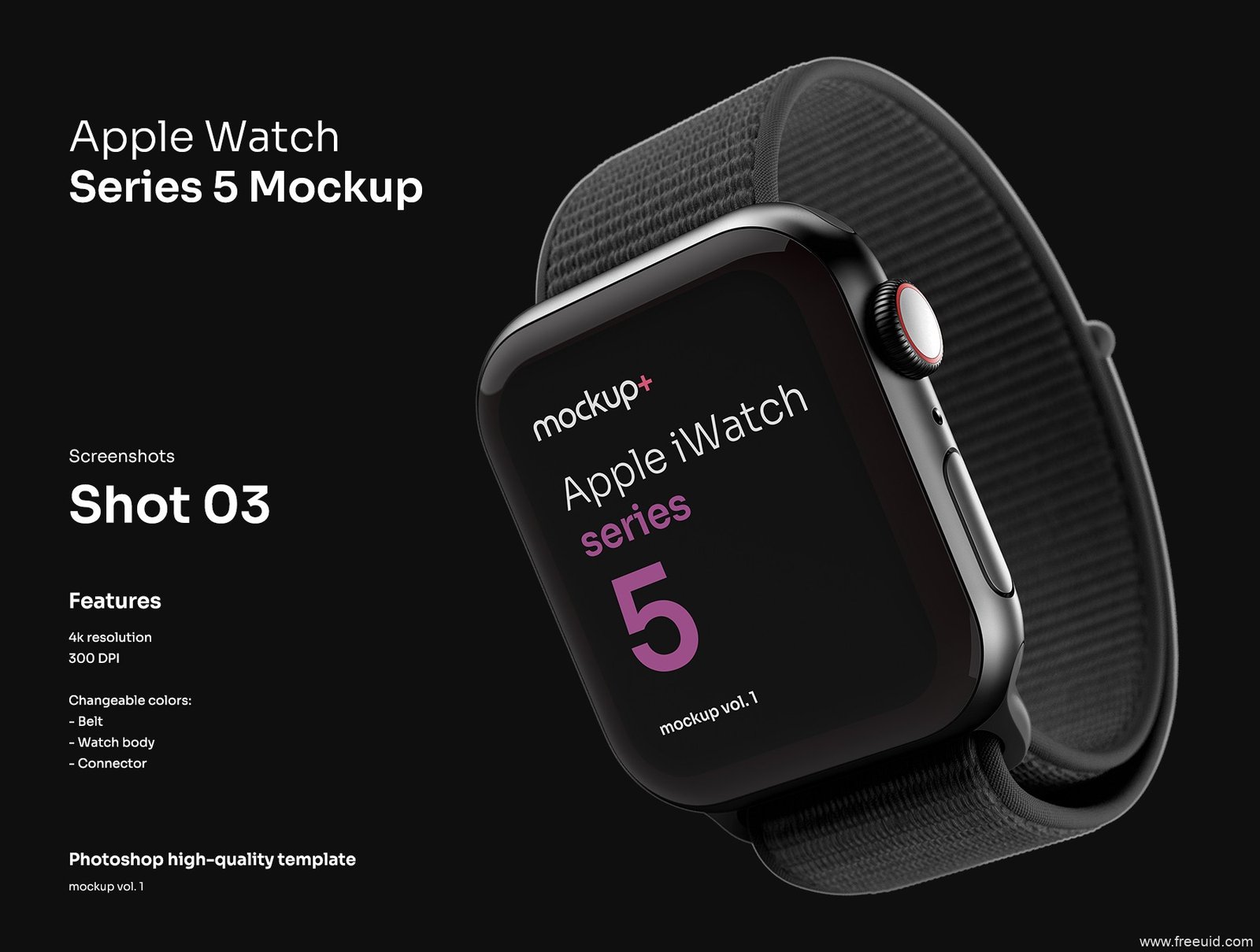 Minimal Watch Screen Mockup Kit - PSD Source File #9253