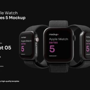 Minimal Watch Screen Mockup Kit - PSD Source File #9253