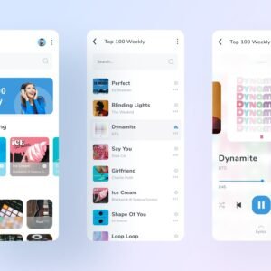 Music Editor App UI Kit - PSD Source File #8968