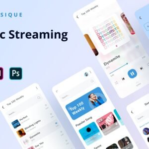 Music Editor App UI Kit - PSD Source File #8968