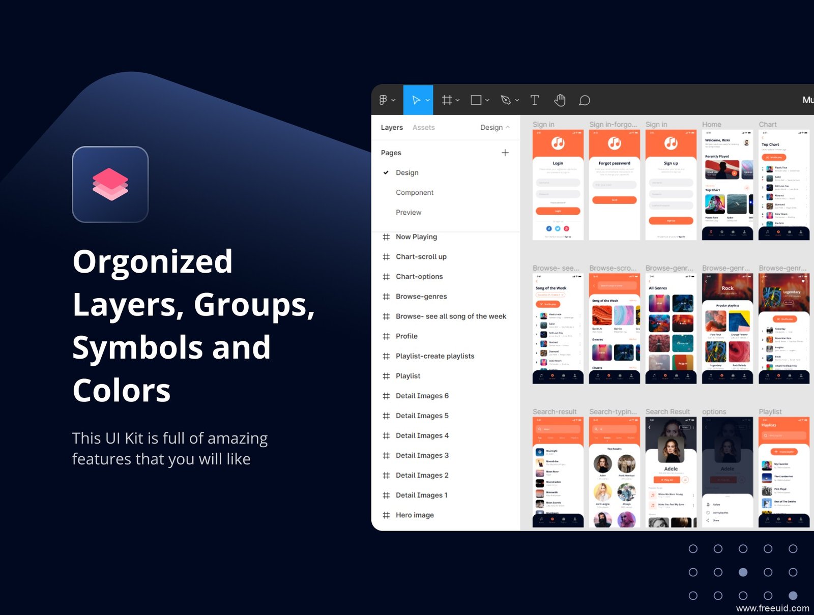 Radio FM App UI Kit - XD Source File #8963