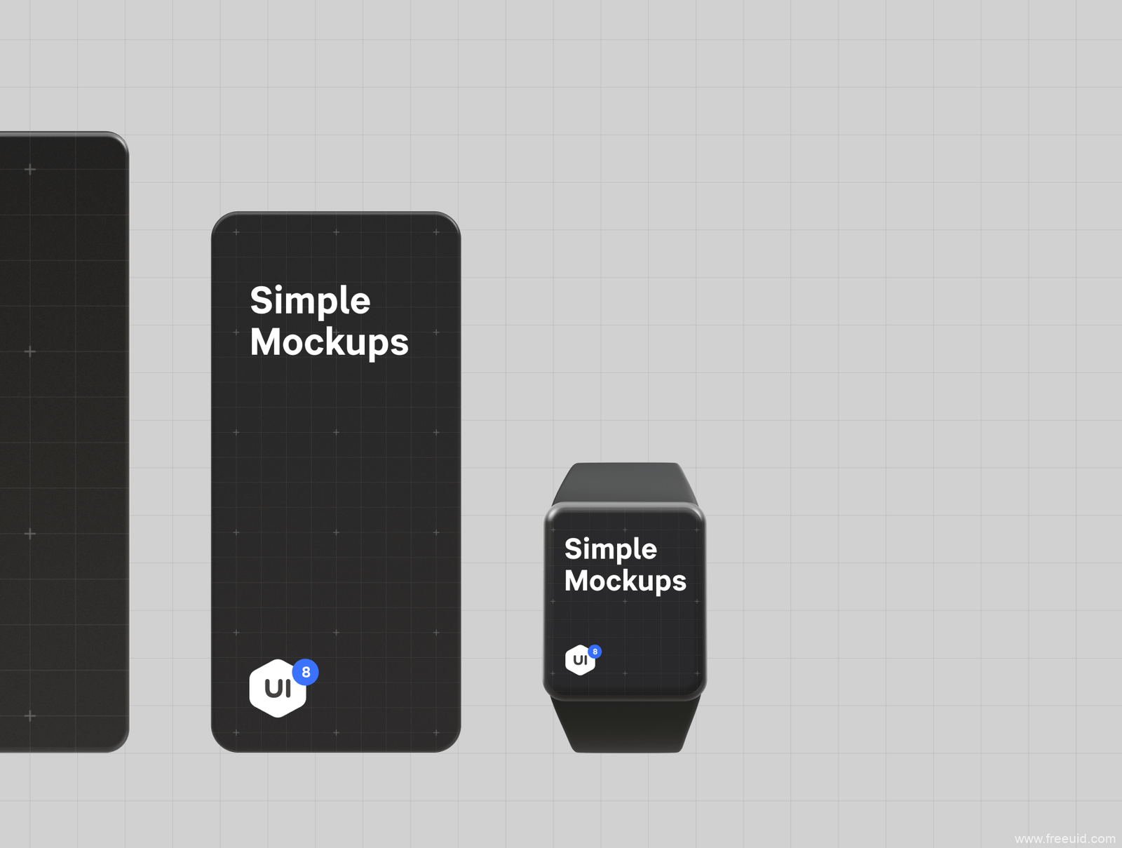 Responsive Device Watch Mockup Kit - 3D Source File #9243