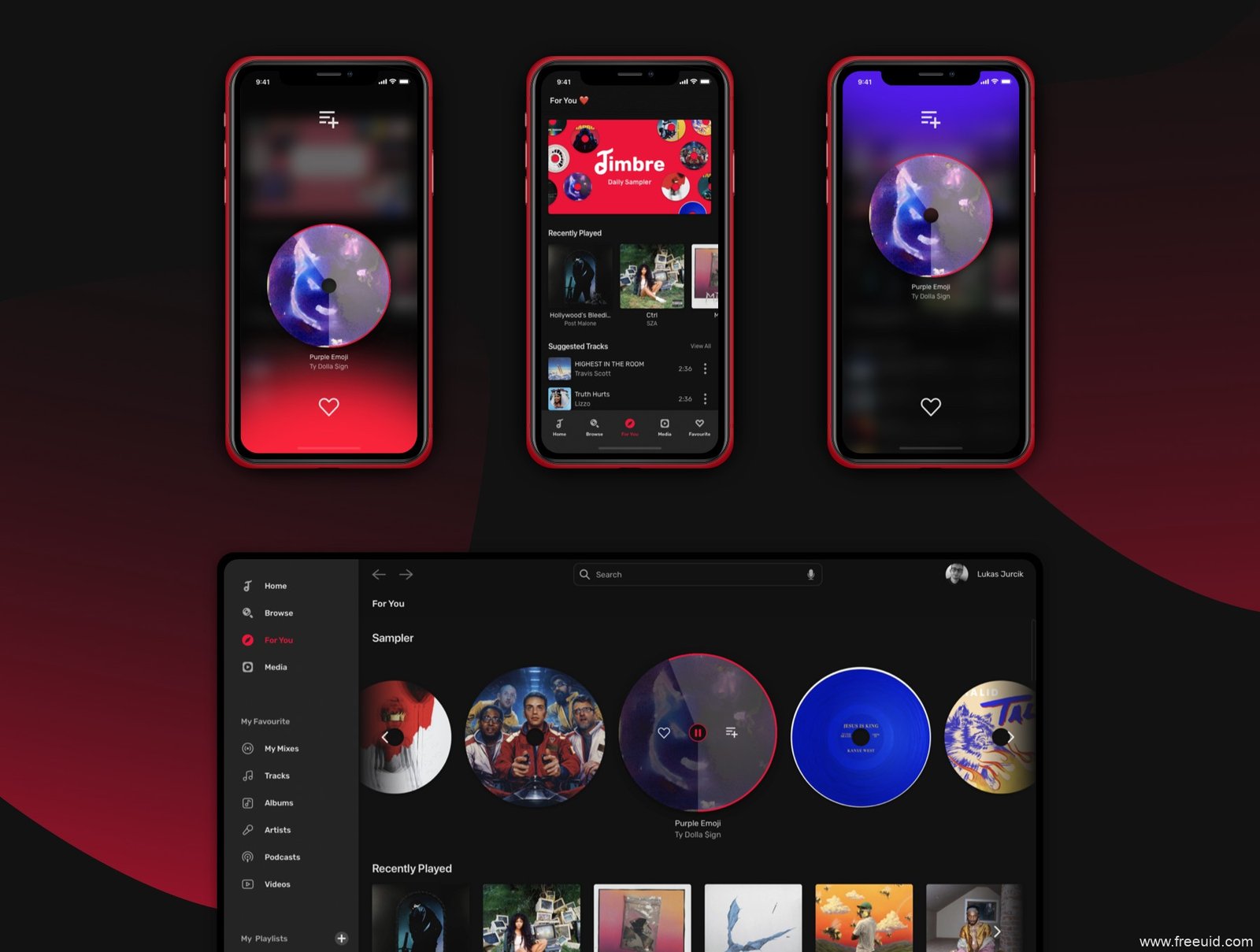 Audio Player App UI Kit - Sketch Source File #8953