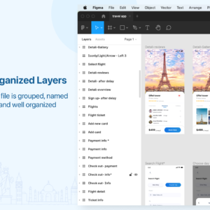 Map Search Travel App UI Kit - Figma Source File #8864