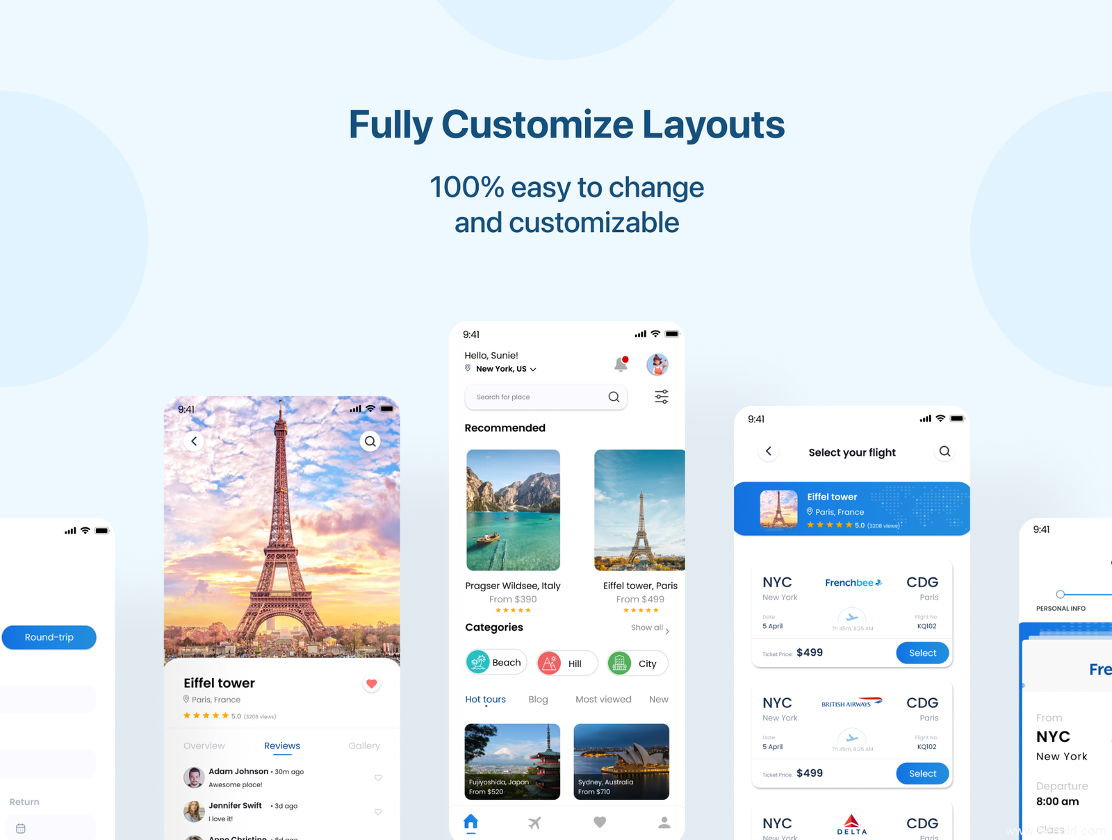 Map Search Travel App UI Kit - Figma Source File #8864