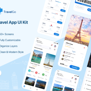Map Search Travel App UI Kit - Figma Source File #8864