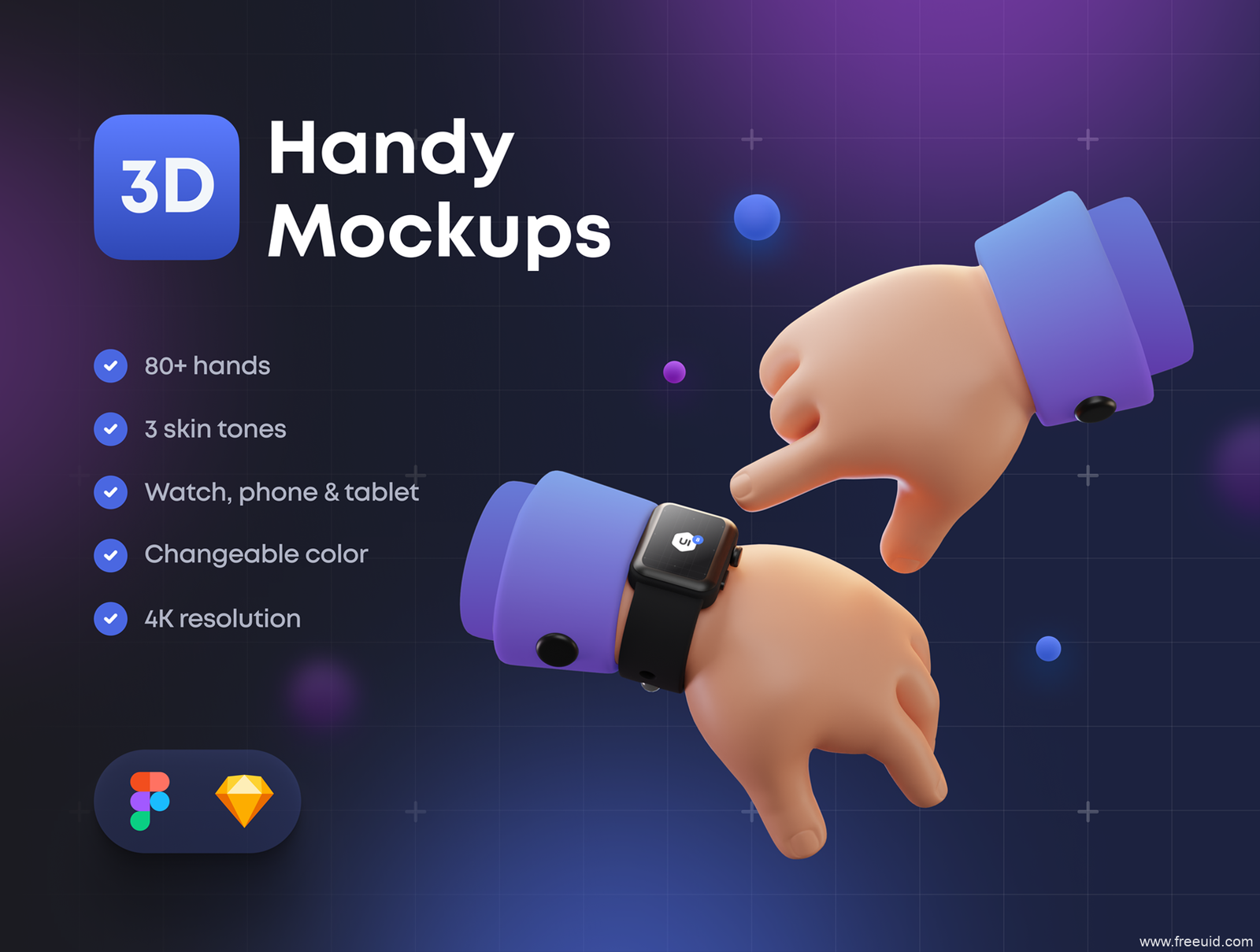 Smart Watch UI Mockup Kit - Sketch Source File #9497