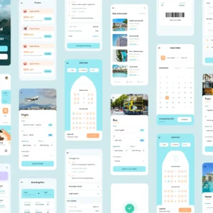 Map Search Travel App UI Kit - Sketch Source File #8821