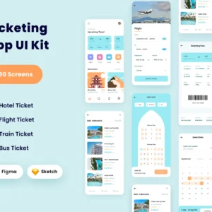 Map Search Travel App UI Kit - Sketch Source File #8821