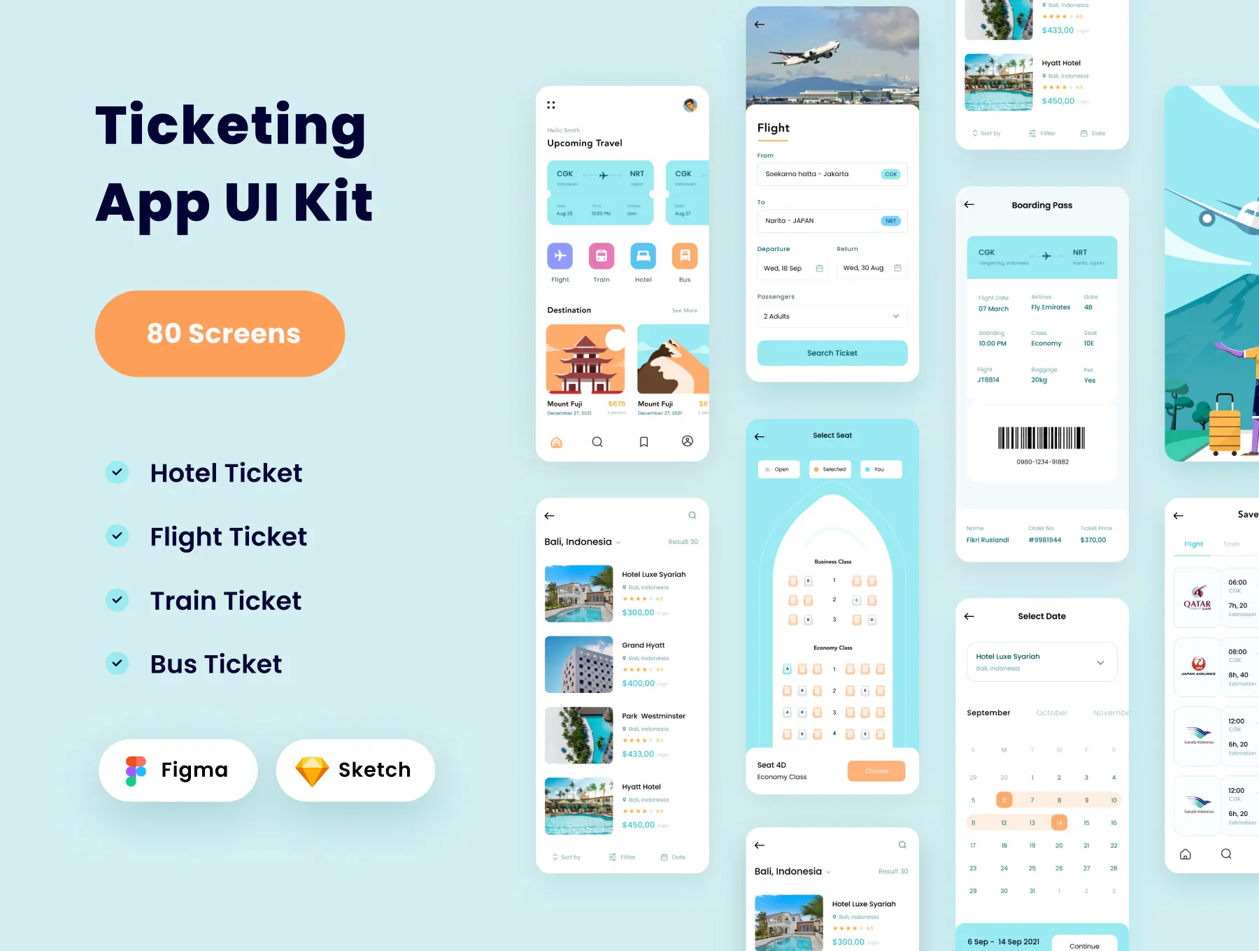 Map Search Travel App UI Kit - Sketch Source File #8821