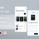 E-book Reader App UI Kit - Figma Sketch XD Source File #9010