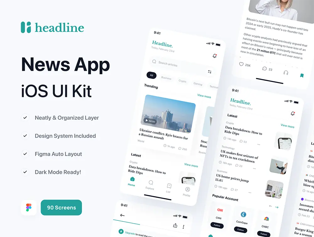 Novel Reading App UI Kit - Figma Source File #9008
