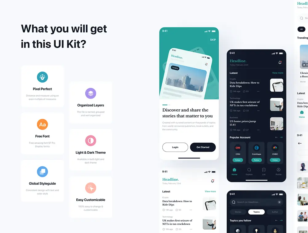 Novel Reading App UI Kit - Figma Source File #9008