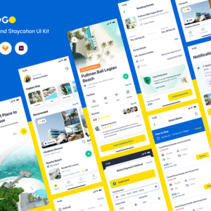 Resort Booking App UI Kit - Figma Sketch XD Source File #8816