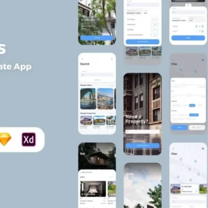 Vacation Rental App UI Kit - Figma Sketch XD Source File #8852