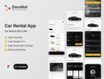 Car Rental App UI Kit - Figma Source File #9095