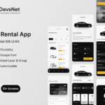 Car Rental App UI Kit - Figma Source File #9095