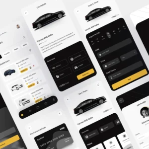 Car Rental App UI Kit - Figma Source File #9095