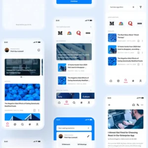 Article Reader App UI Kit - Figma Source File #8998