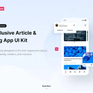 Article Reader App UI Kit - Figma Source File #8998