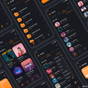 Podcast Mobile App UI Kit - Figma Source File #8948