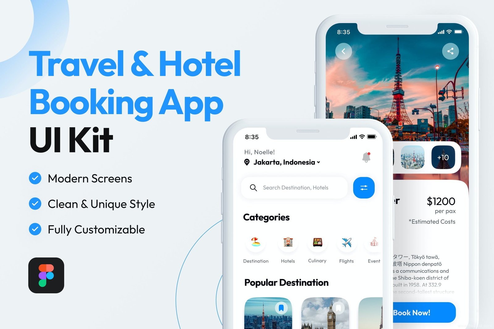 Flight Booking App UI Kit - Figma Source File #8847