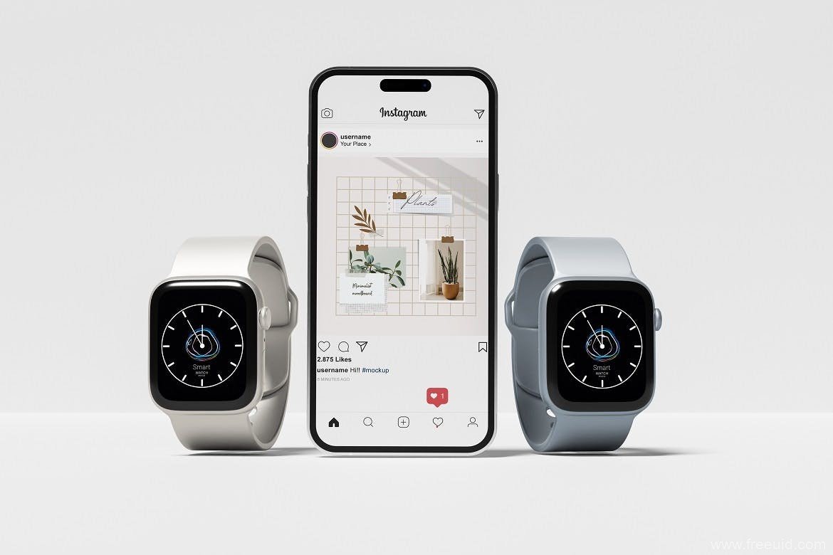 Apple Watch Screen Mockup Kit - PSD Source File #9495