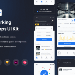 In-Vehicle HMI Dashboard UI Kit - Figma Sketch XD Source File #9080
