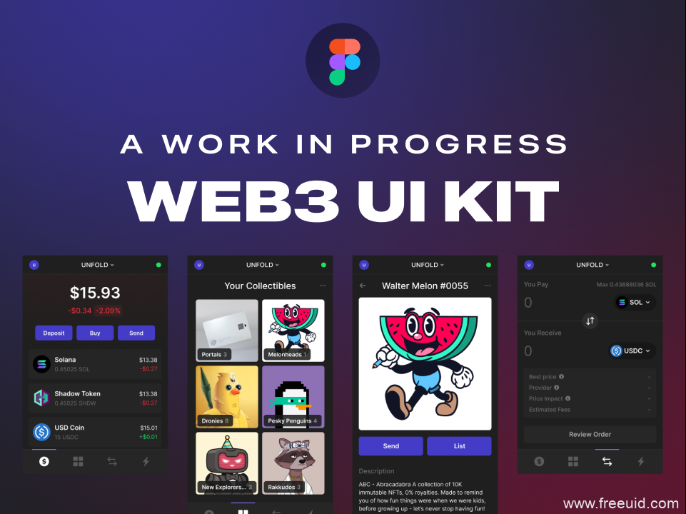 Crypto Wallet Mobile App UI Kit - Figma Source File #8794