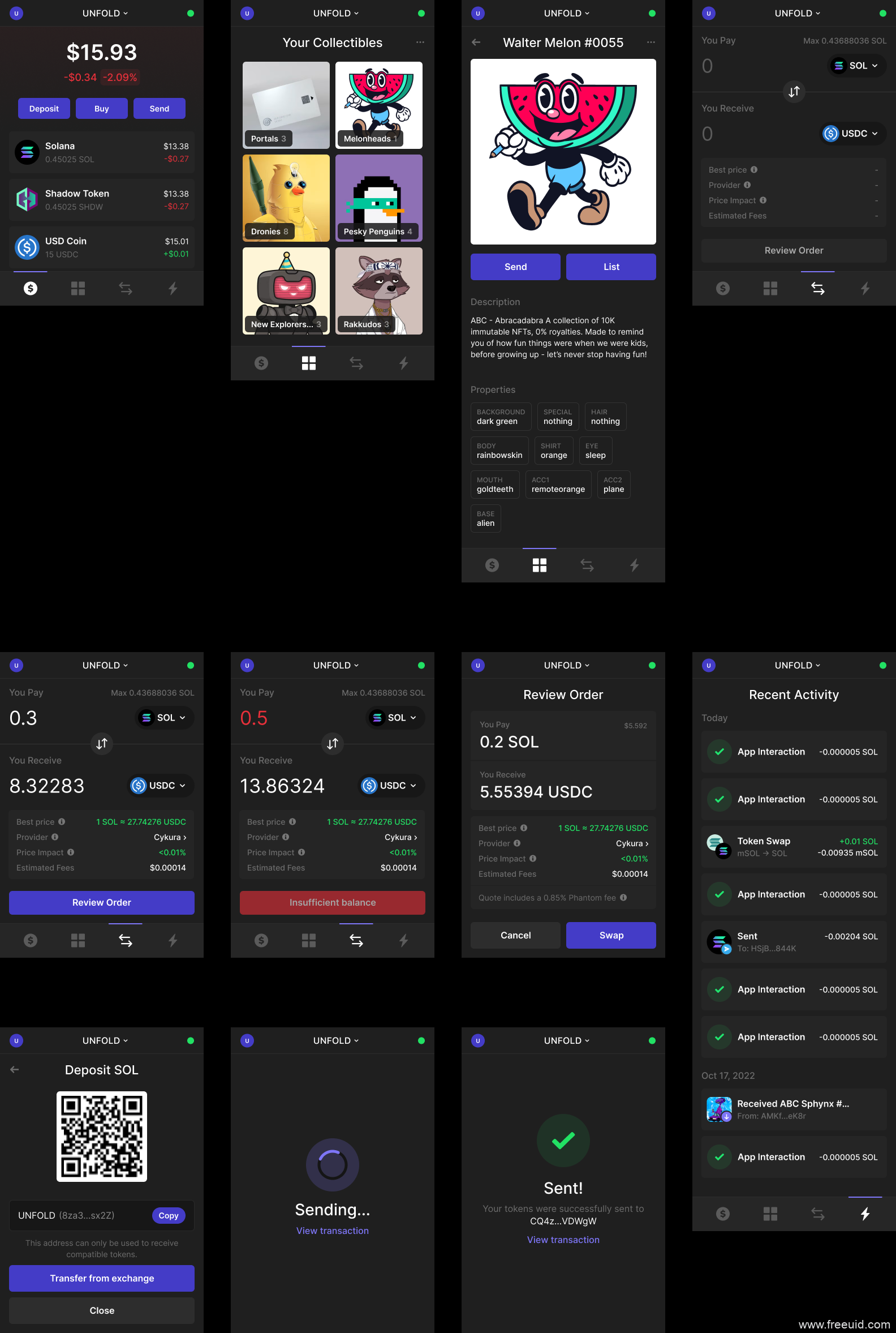 Crypto Wallet Mobile App UI Kit - Figma Source File #8794