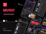 Music Streaming App UI Kit - Sketch Source File #8943