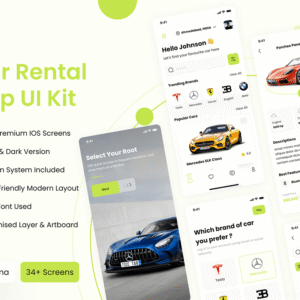 Vehicle Service App UI Kit - Figma Source File #9072