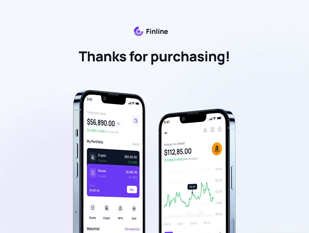 Online Banking App UI Kit - Figma Source File #8785