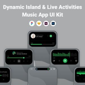 Media Player App UI Kit - Figma Sketch XD Source File #8938