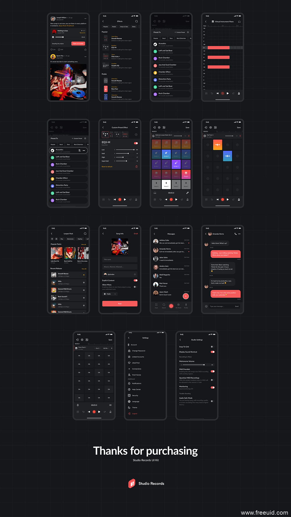 Sound Library App UI Kit - Figma Source File #8933