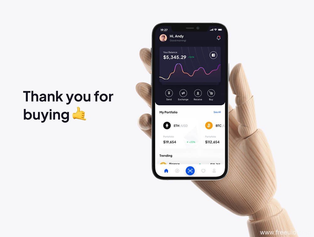 Trading Wallet App UI Kit - Figma Source File #8775