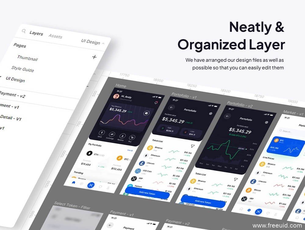 Trading Wallet App UI Kit - Figma Source File #8775