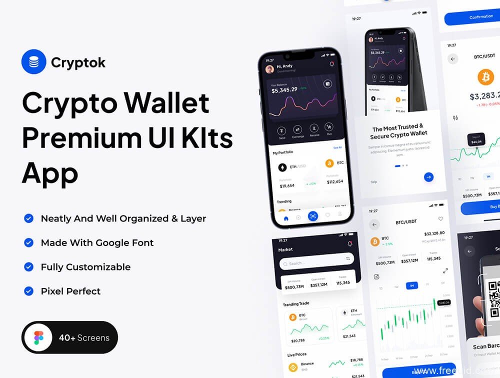 Trading Wallet App UI Kit - Figma Source File #8775