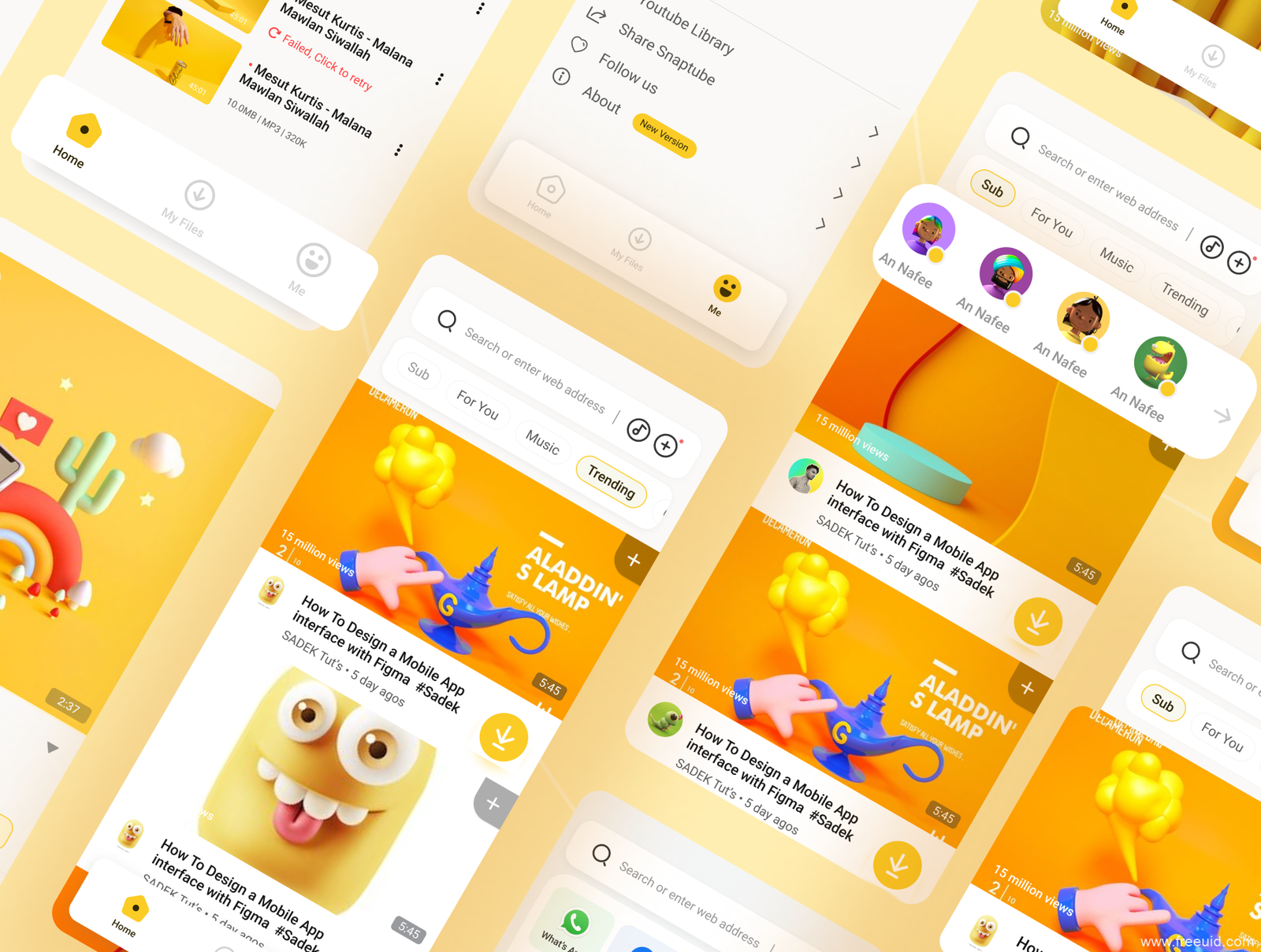 Karaoke App UI Kit - Figma Sketch XD Source File #8930