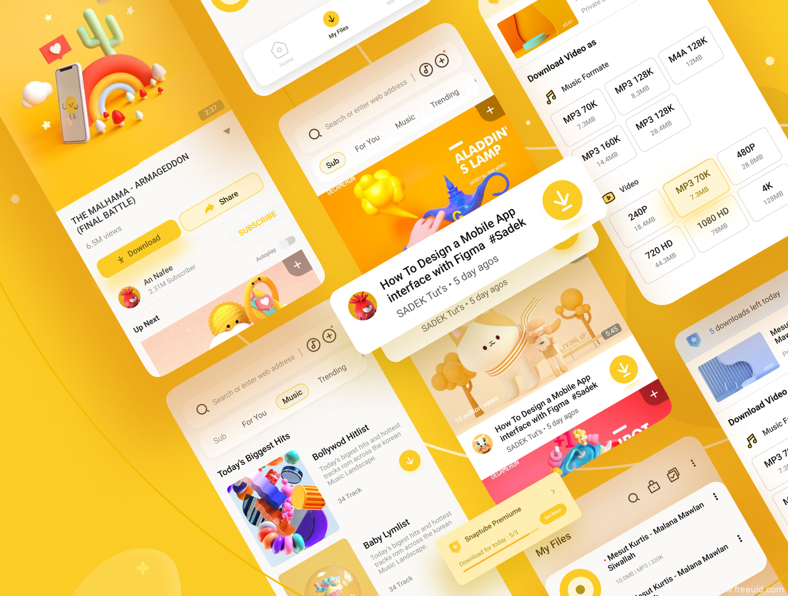 Karaoke App UI Kit - Figma Sketch XD Source File #8930