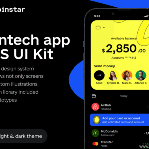 Fintech Payment App UI Kit - Figma Source File #8763