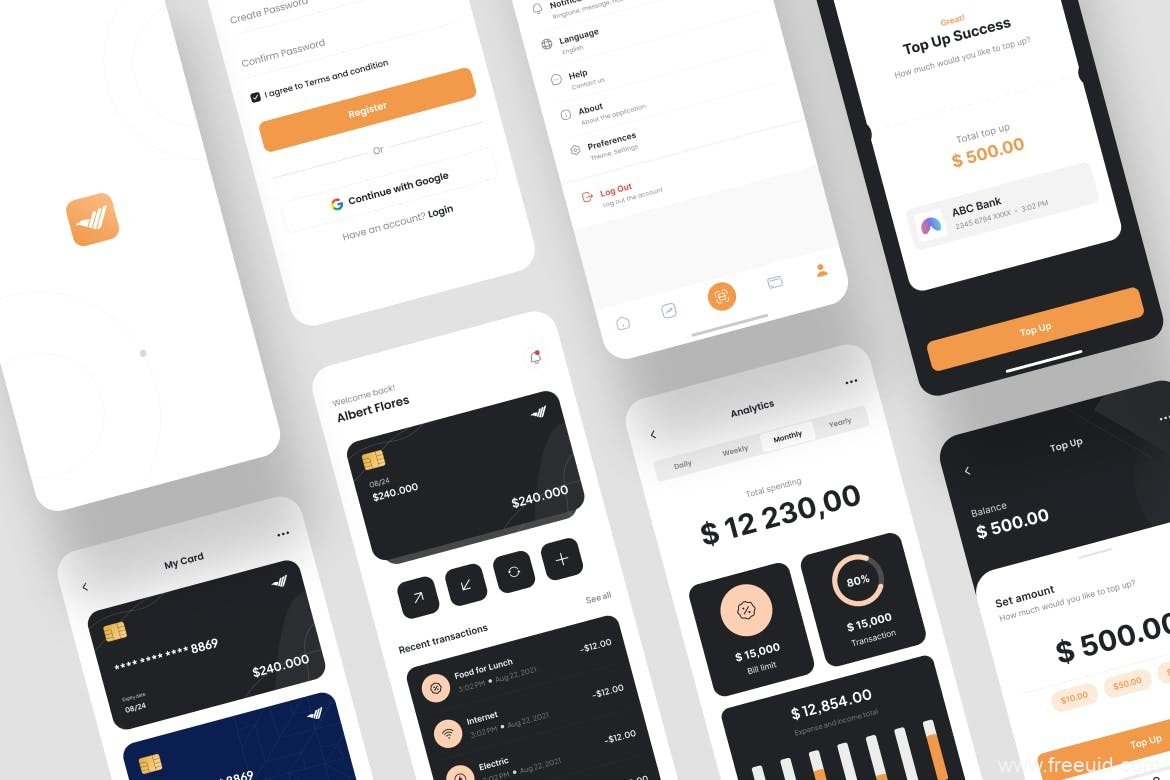 Crypto Wallet Mobile App UI Kit - Figma Source File #8749