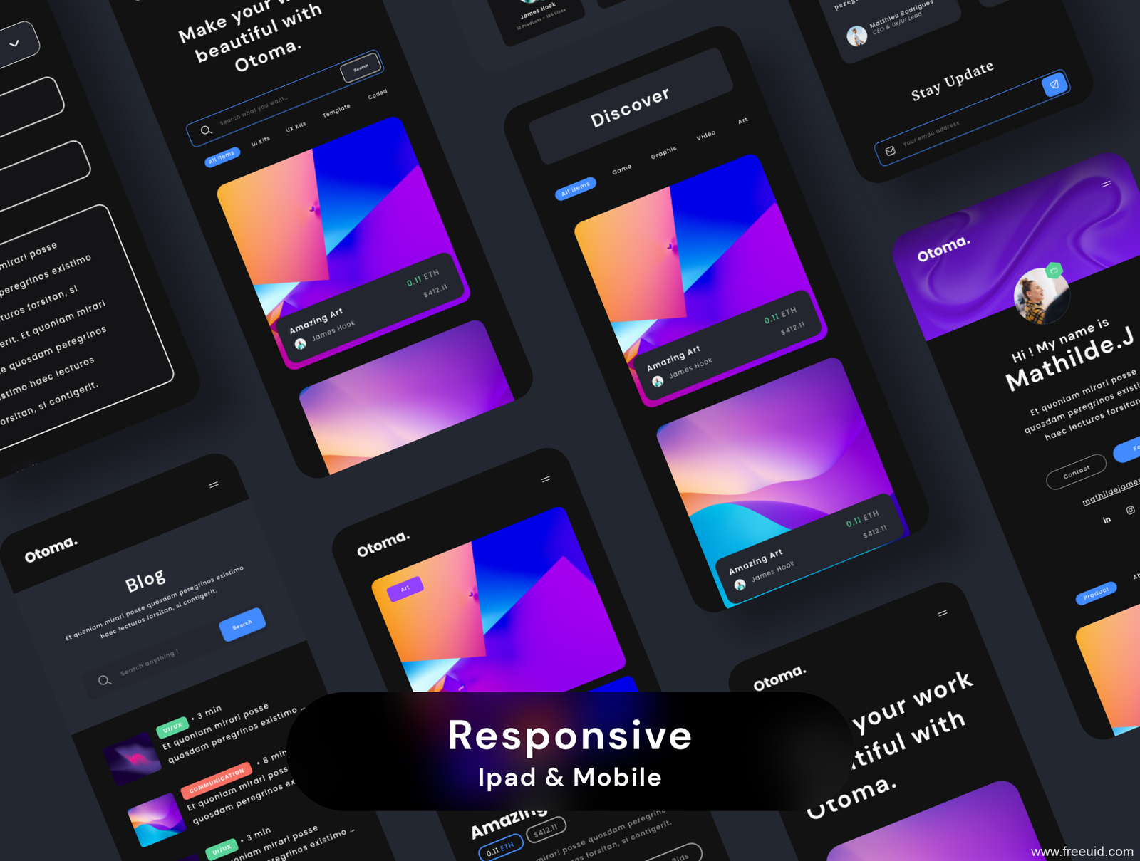 Landing Page Web UI Kit - XD Source File #9288